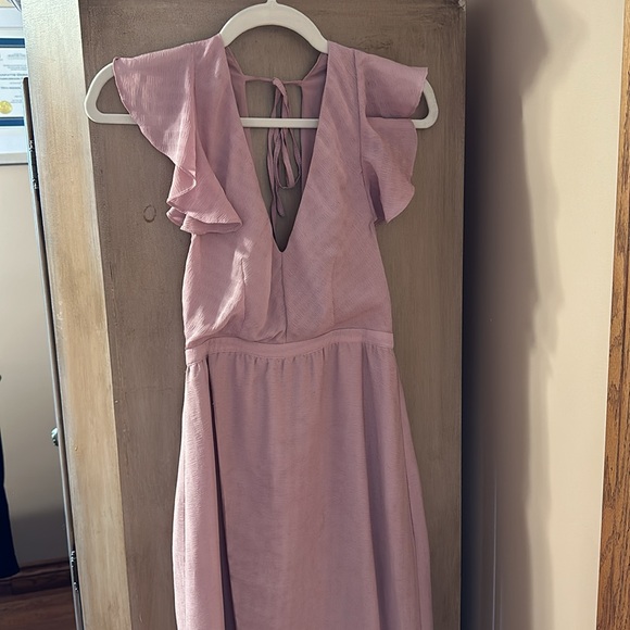NWT Revolve superdown pink mae ruffle wrap maxi, Sz XS - Picture 8 of 9